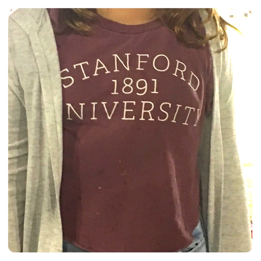Cropped Stanford tee (real)